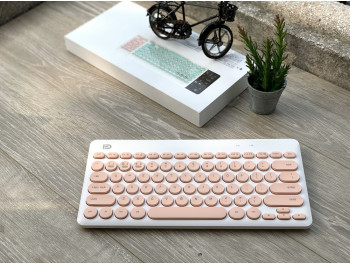 Bàn phím FD Wireless & Bluetooth iK6620d - Pink