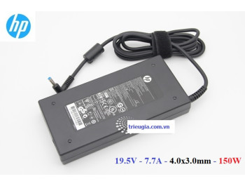 Sạc Laptop HP 19.5V-7.7A Đầu Kim Nhỏ xanh Slim