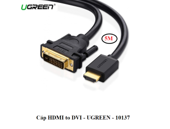 new - Cáp chuyển đổi HDMI to DVI ( 24+1 ) dài 5m chính hãng Ugreen 10137