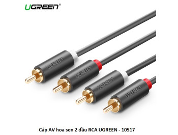 new - Cáp AV hoa sen 2 đầu RCA dài 1,5m chính hãng Ugreen 10517