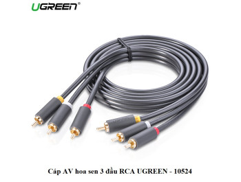 new - Cáp AV hoa sen 3 đầu RCA dài 1,5M chính hãng Ugreen 10524