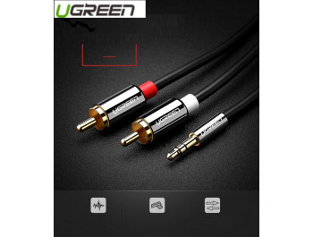new - Dây Audio 3,5mm ra 2 đầu RCA dài 1.5M UGREEN AV116 10583 - Ugreen 10583