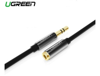 new - Cáp Audio 3.5mm âm dương chính hãng Ugreen 10595 cao cấp dài 3m Màu Đen