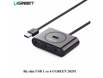 new - Bộ Chia USB 1 Ra 4 Cổng USB Chuẩn 3.0 UGREEN 20291 