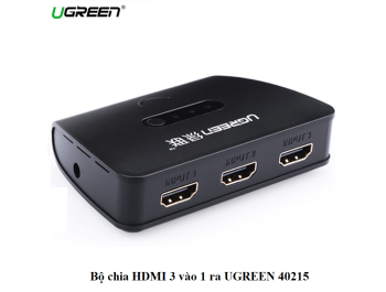 new - Bộ gộp HDMI 3 vào 1 ra Cao cấp Ugreen 40215 Full HD 1080P
