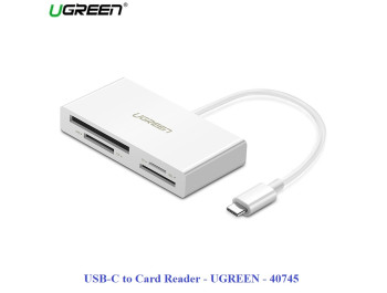 new - Đầu Đọc Thẻ Nhớ USB Type-C Ugreen 40745 Cao Cấp