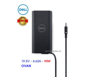 SẠC LAPTOP DELL 19.5V 4.62A 90W OVAN - CHÂN KIM NHỎ - CHÍNH HÃNG