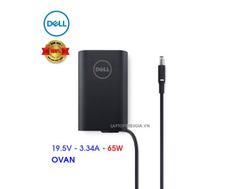 SẠC LAPTOP DELL 19.5V 3.34A 65W OVAN - CHÂN KIM NHỎ - CHÍNH HÃNG
