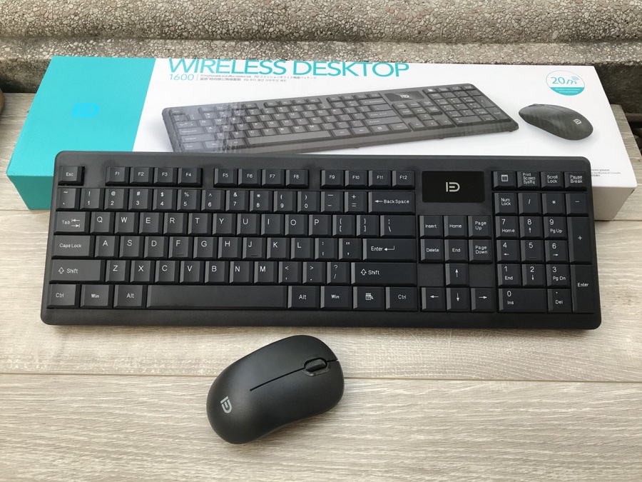 Bộ bàn phím chuột không dây Chính Hãng  FORTER iK1600 Cao Cấp, Màu Đen