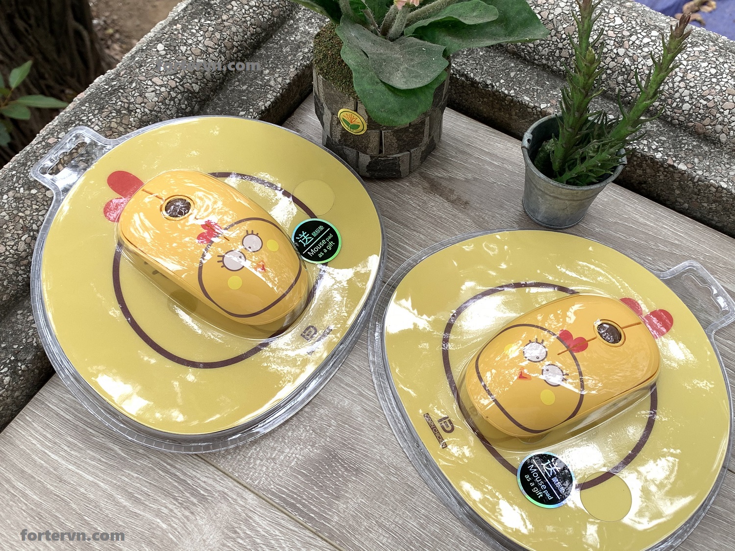 Chuột không dây cao cấp Forter E680 - Vàng - Chính hãng