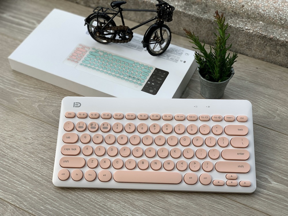Bàn phím FD Wireless & Bluetooth iK6620d - Pink