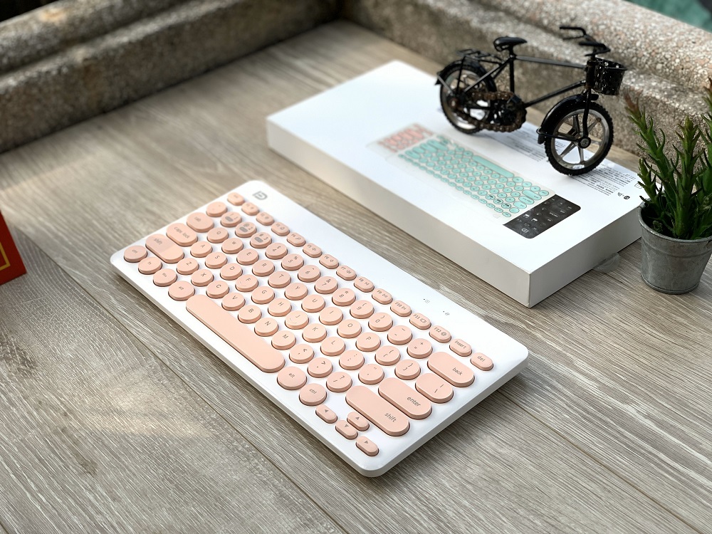 Bàn phím FD Wireless & Bluetooth iK6620d - Pink