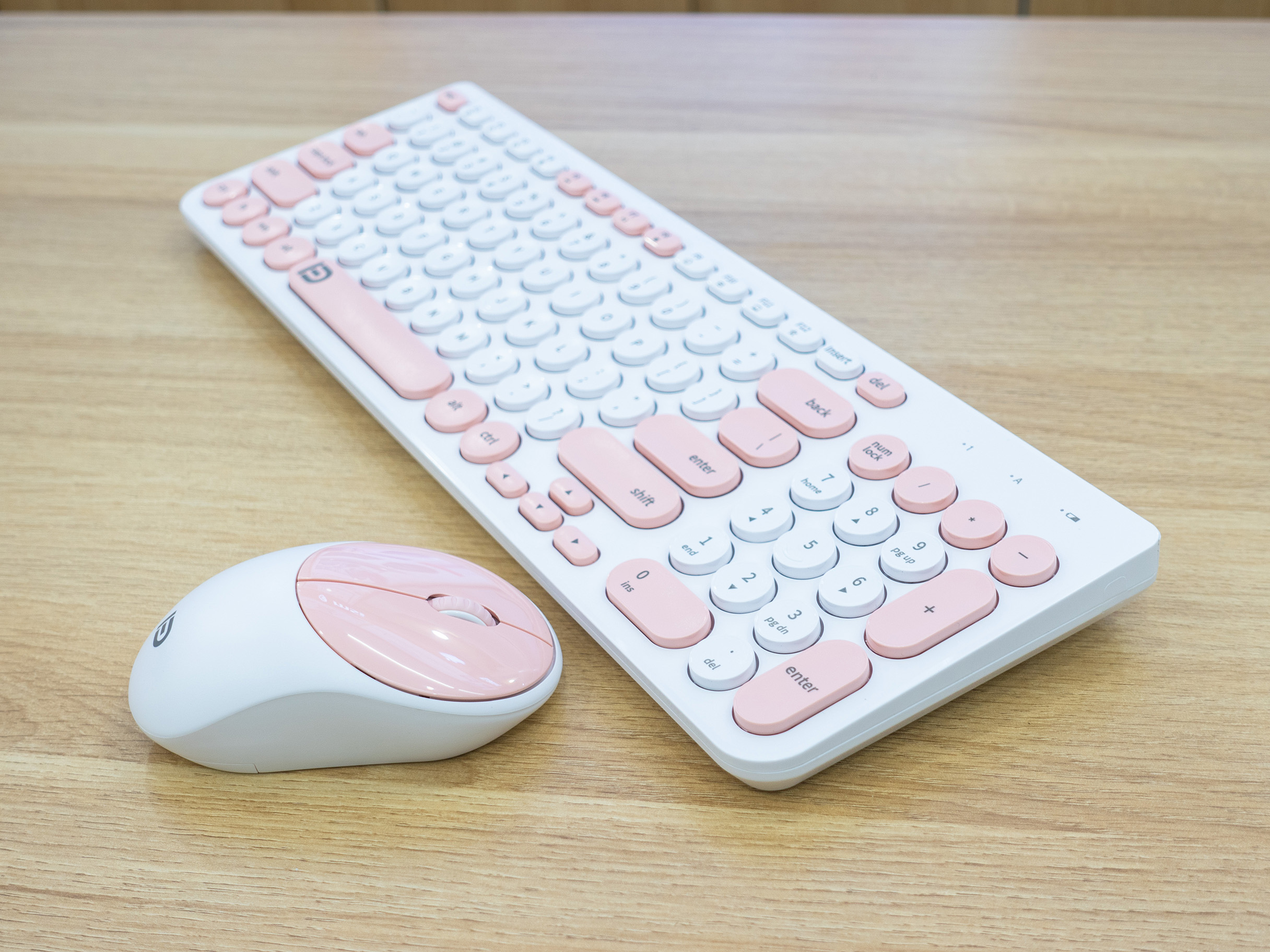 Bộ bàn phím chuột không dây Chính Hãng FORTER IK6631, Màu Hồng