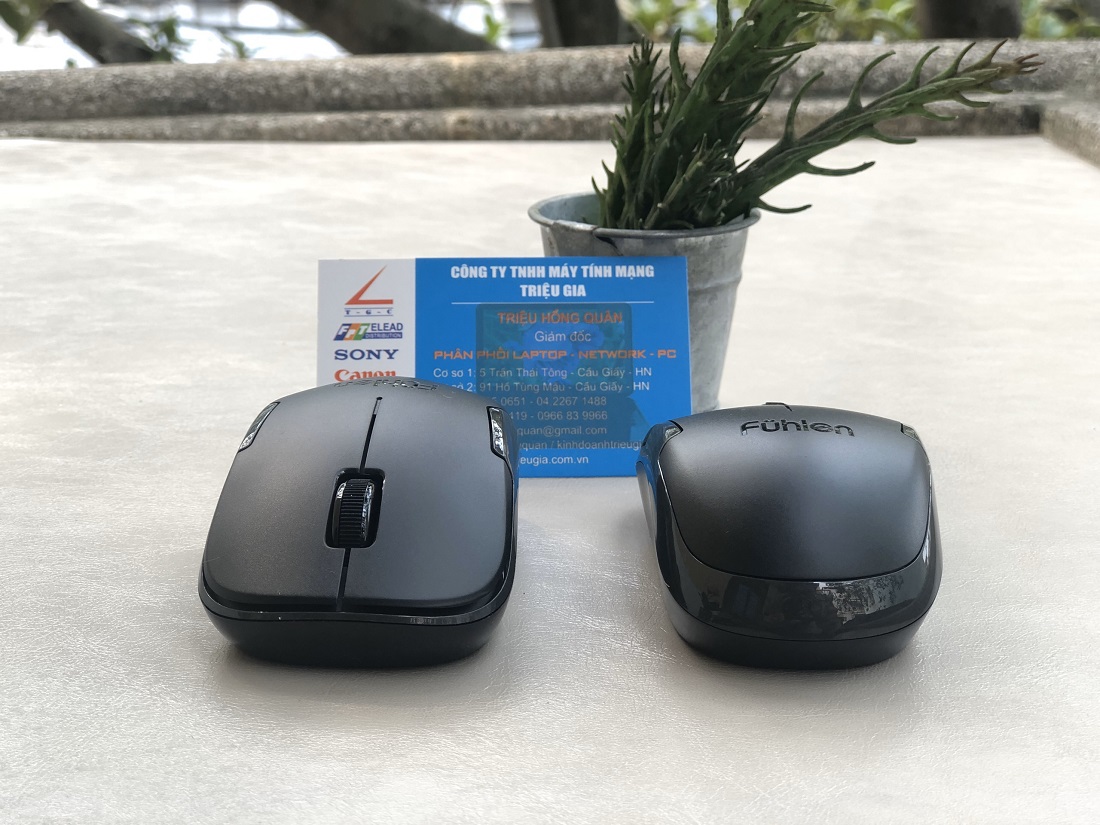 Chuột quang không dây Chính Hãng Fuhlen M65 | Đen,Xám