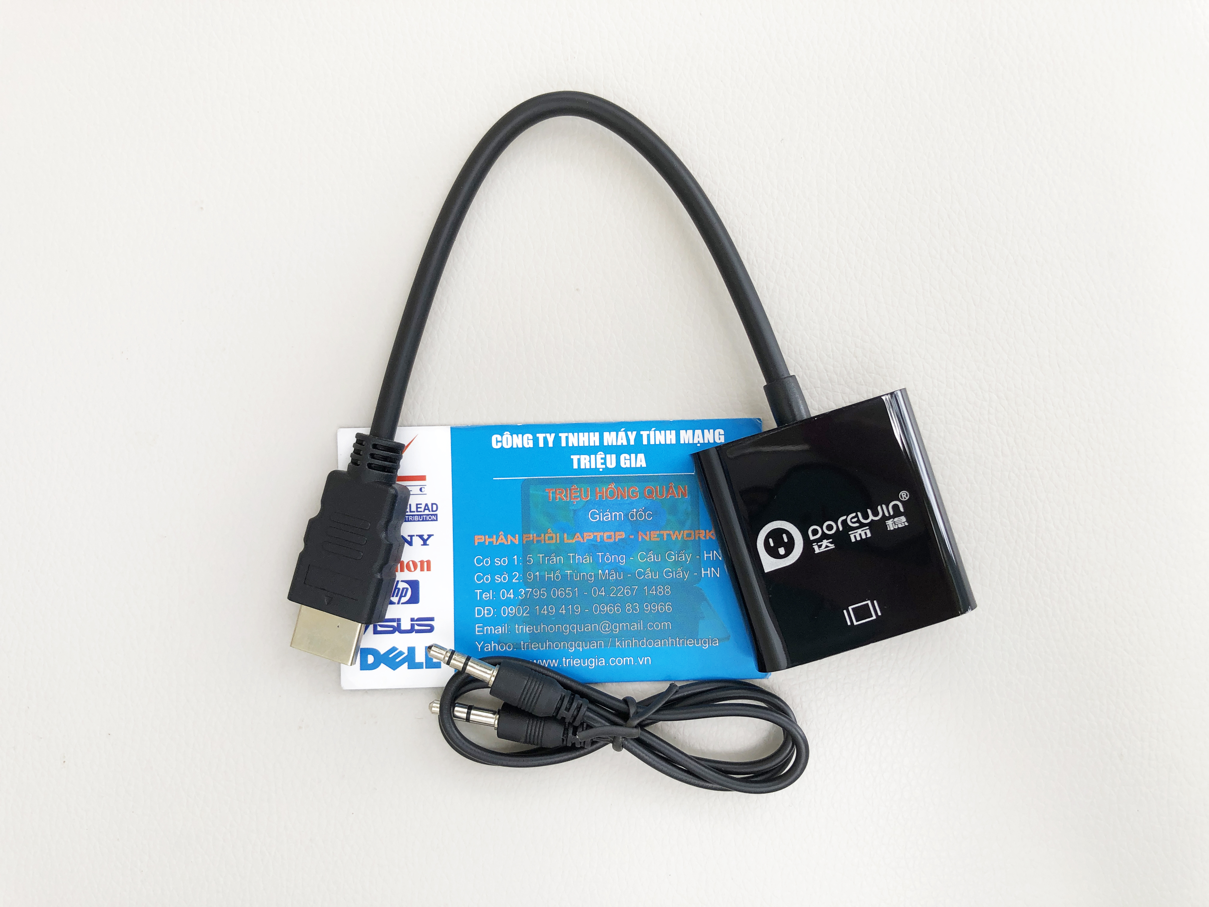  Cáp chuyển HDMI sang VGA cao cấp - Có cổng âm thanh - Dorewin C1182