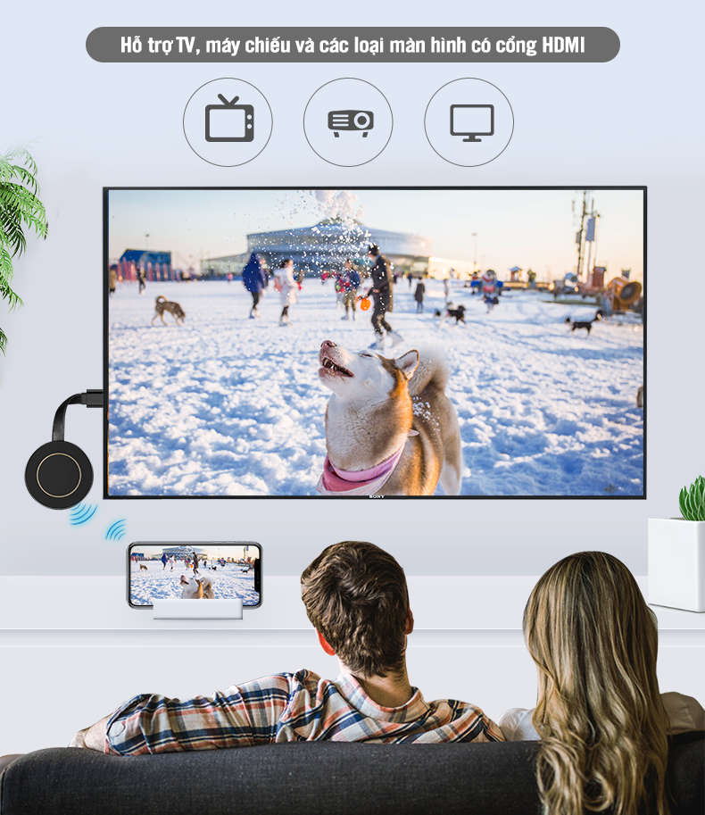 Bộ thu màn hình không dây MiraScreen G14 - Chuẩn HDMI 1080P