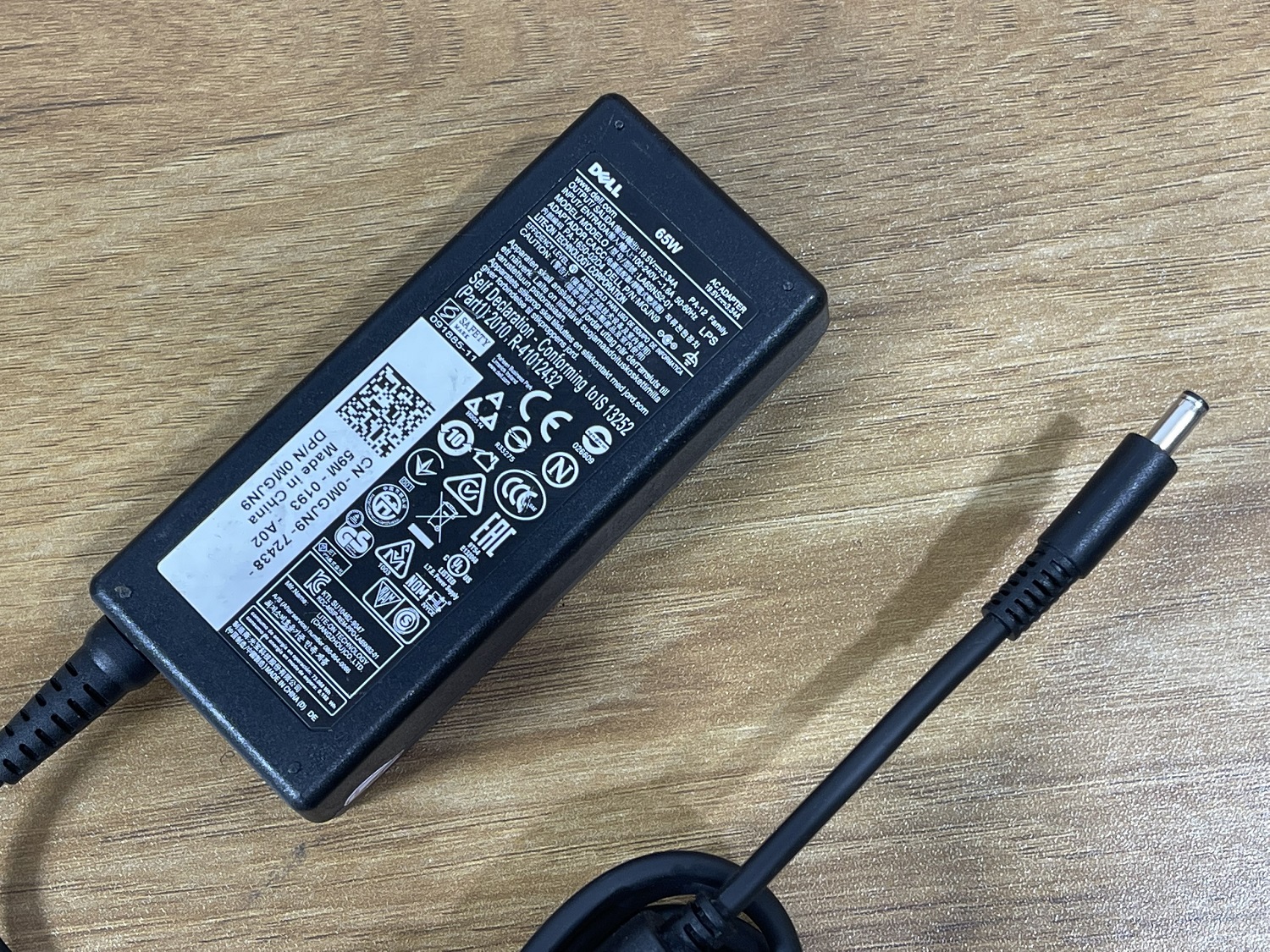 SẠC LAPTOP DELL 19.5V-3.34A 65W - CHÂN KIM NHỎ - ZIN CHÍNH HÃNG