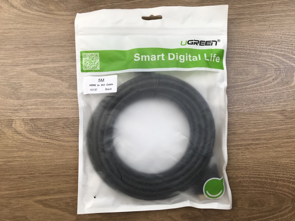 new - Cáp chuyển đổi HDMI to DVI ( 24+1 ) dài 5m chính hãng Ugreen 10137