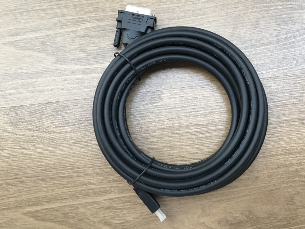 new - Cáp chuyển đổi HDMI to DVI ( 24+1 ) dài 5m chính hãng Ugreen 10137