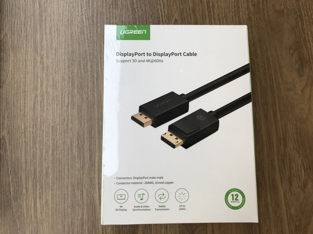 new - Cáp Displayport to Displayport dài 2M chính hãng Ugreen 10211