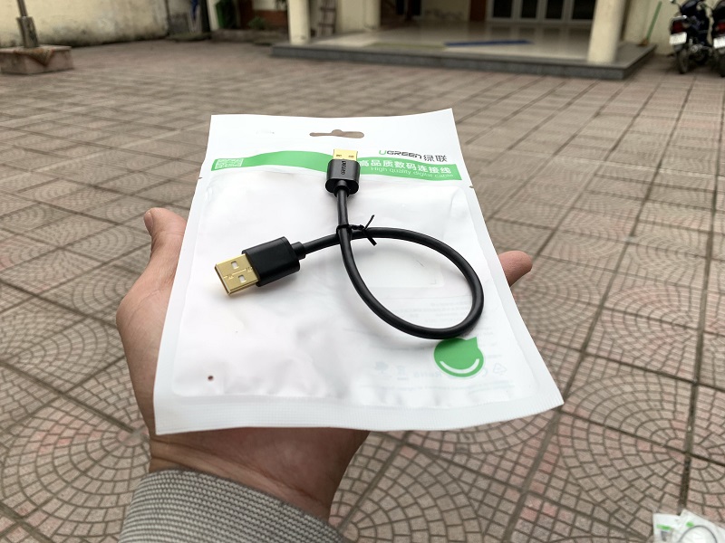 new - Dây Cáp USB 2 đầu đực - Dài 0.25M UGREEN US102 10307 - Cap cấp