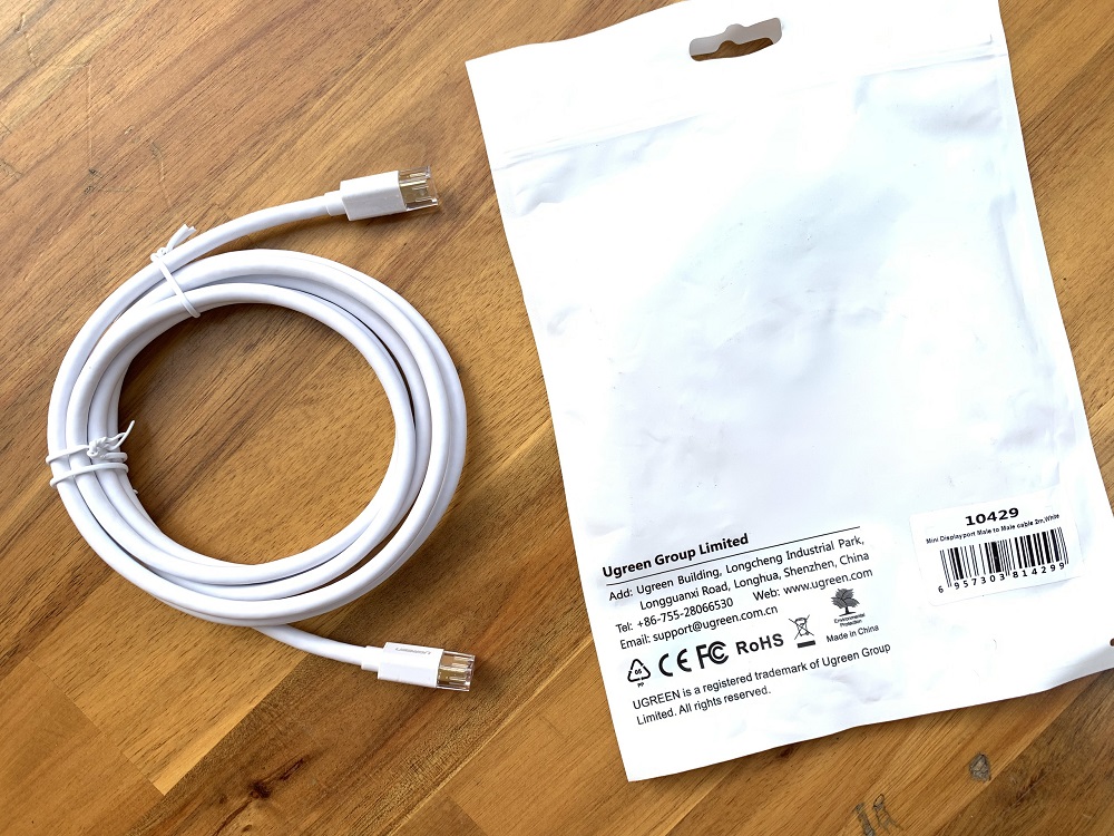new - Cáp Mini Displayport 2M Ugreen 10429 hỗ trợ 2K full HD cao cấp