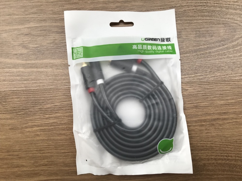 new - Cáp AV hoa sen 2 đầu RCA dài 1,5m chính hãng Ugreen 10517
