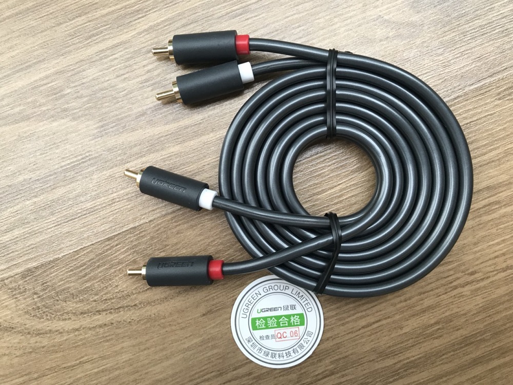 new - Cáp AV hoa sen 2 đầu RCA dài 1,5m chính hãng Ugreen 10517