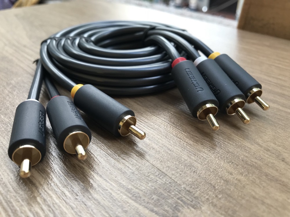 new - Cáp AV hoa sen 3 đầu RCA dài 1,5M chính hãng Ugreen 10524