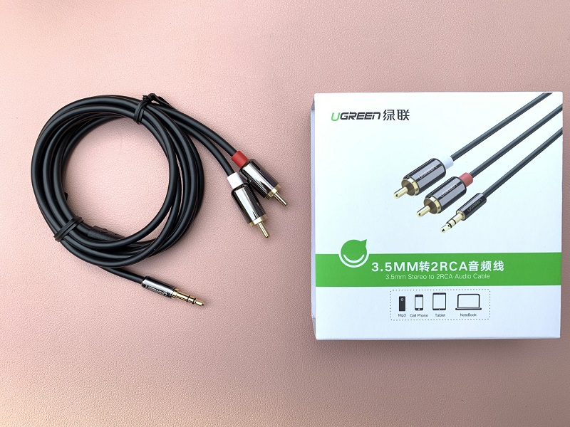 new - Dây Audio 3,5mm ra 2 đầu RCA dài 1.5M UGREEN AV116 10583 - Ugreen 10583
