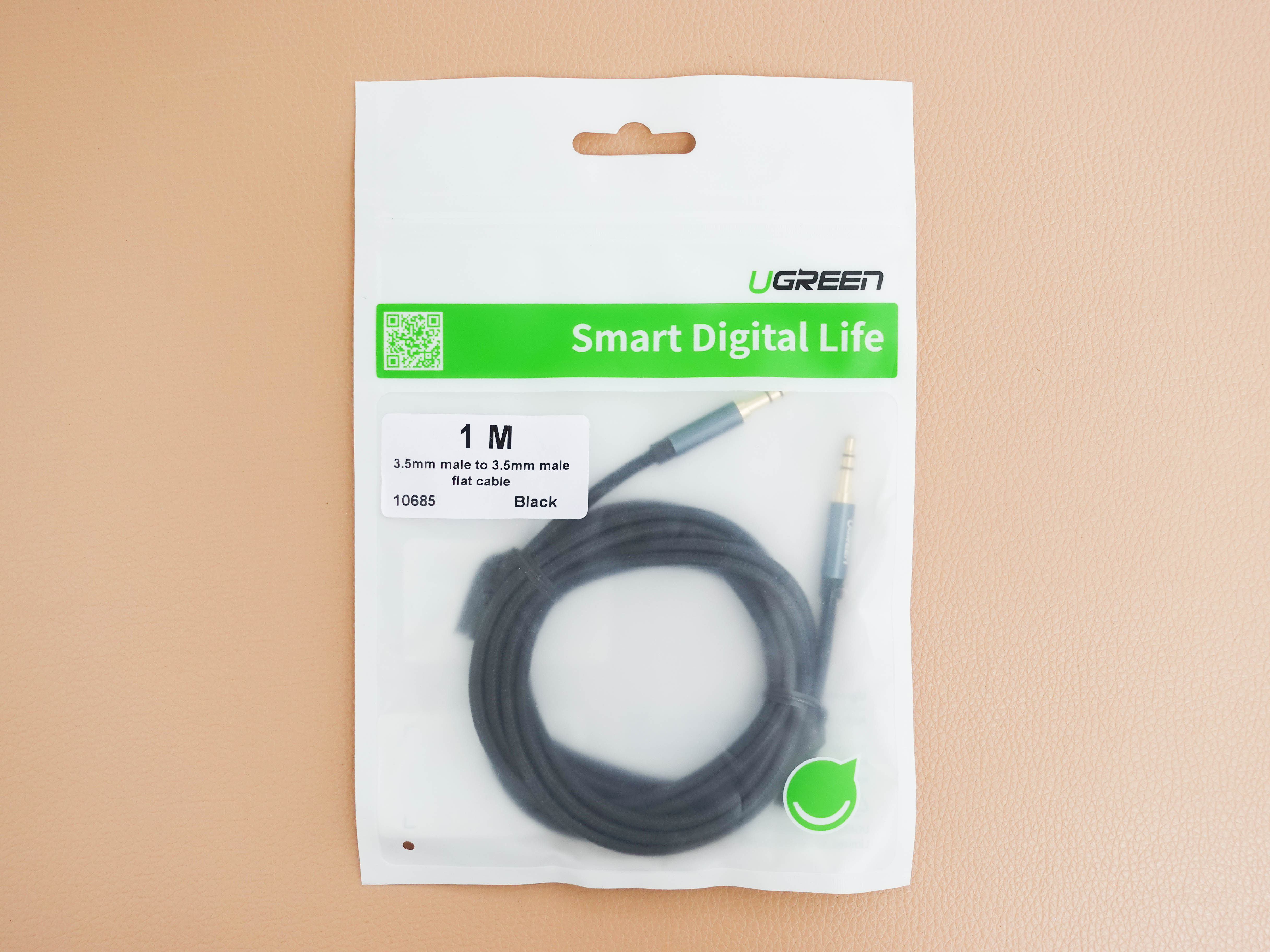  new - Dây Loa AV 3.5mm M to M Ugreen 10685 dài 1M cao cấp - Ugreen 10685 AV112