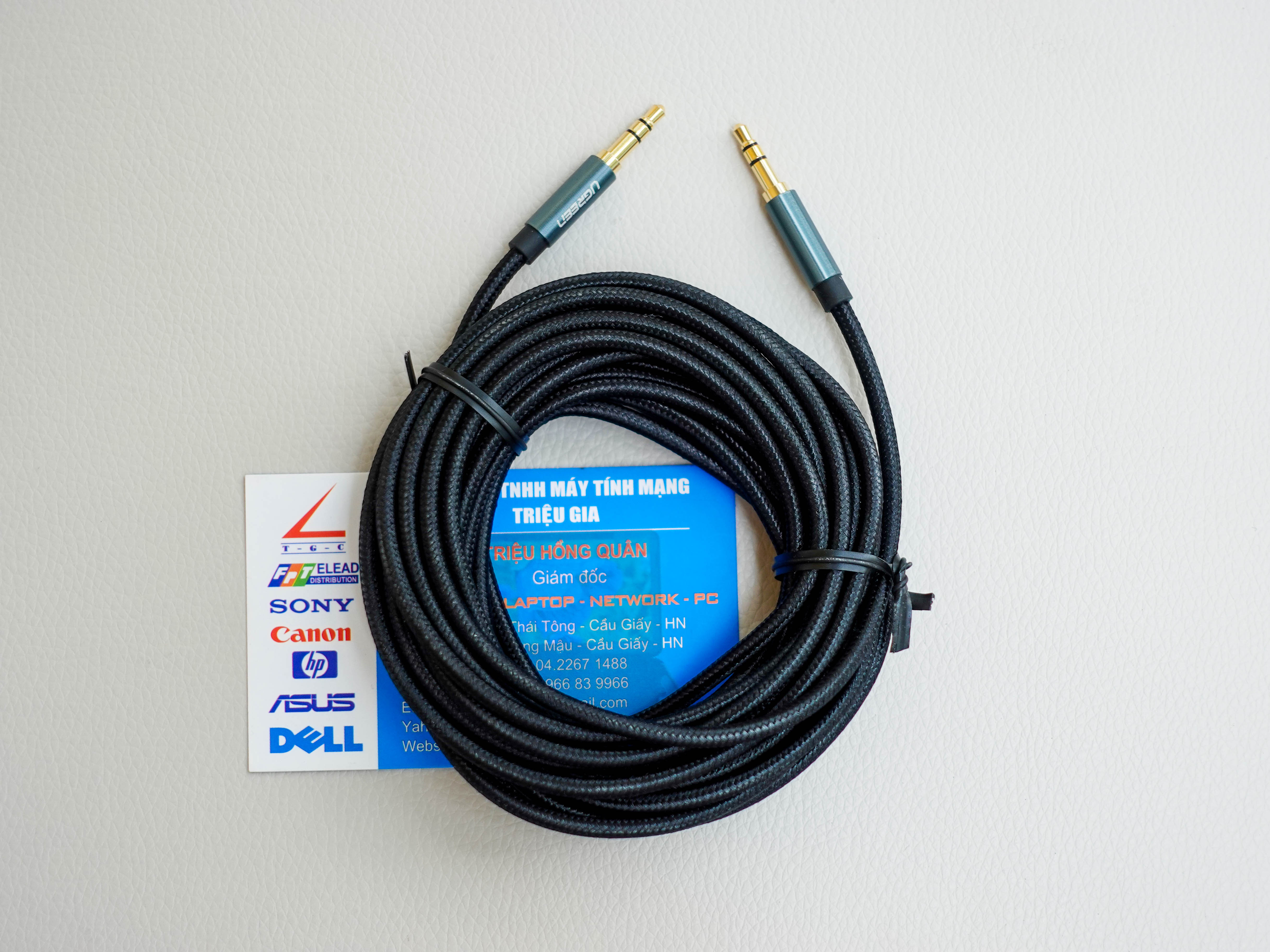  new - Dây Loa AV 3.5mm M to M Ugreen 10689 dài 5M cao cấp - Ugreen 10689 AV112