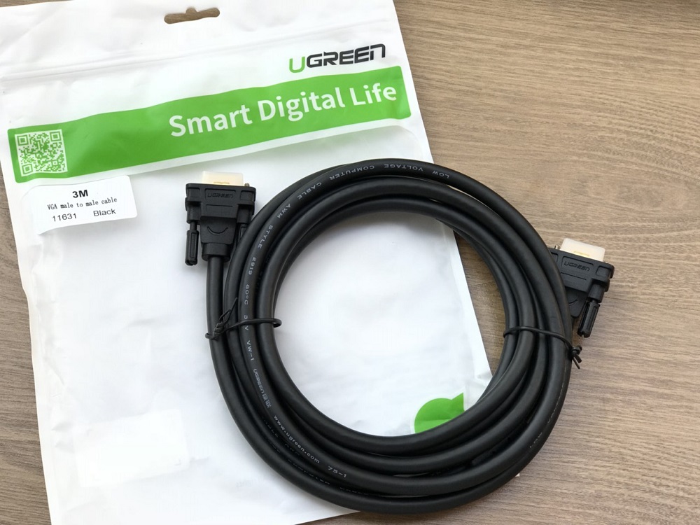 new - Cáp VGA 3M chính hãng Ugreen UG-11631 Cao Cấp