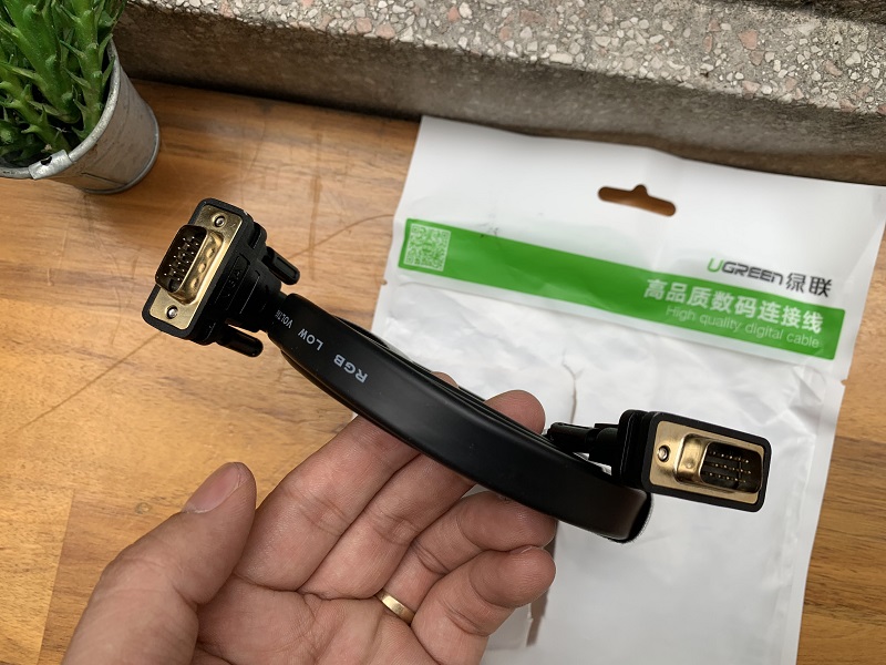 new - CÁP VGA dẹt Ugreen 11666 2M - CAO CẤP | UGREEN 11666 VGA105 2M