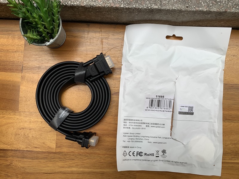new - CÁP VGA dẹt Ugreen 11666 2M - CAO CẤP | UGREEN 11666 VGA105 2M