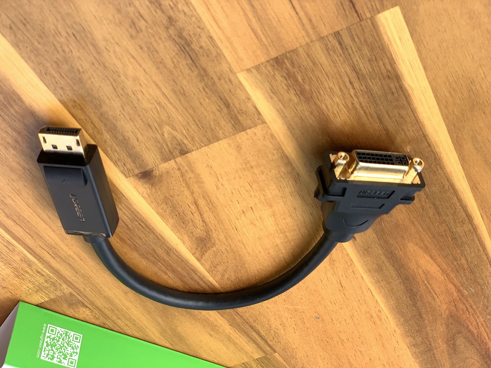 new - Cáp chuyển đổi Displayport to DVI ( 24+5 ) đầu âm chính hãng Ugreen 20405