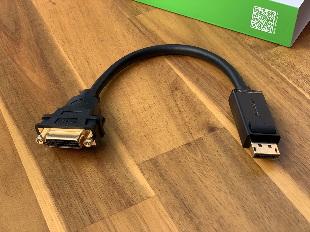 new - Cáp chuyển đổi Displayport to DVI ( 24+5 ) đầu âm chính hãng Ugreen 20405