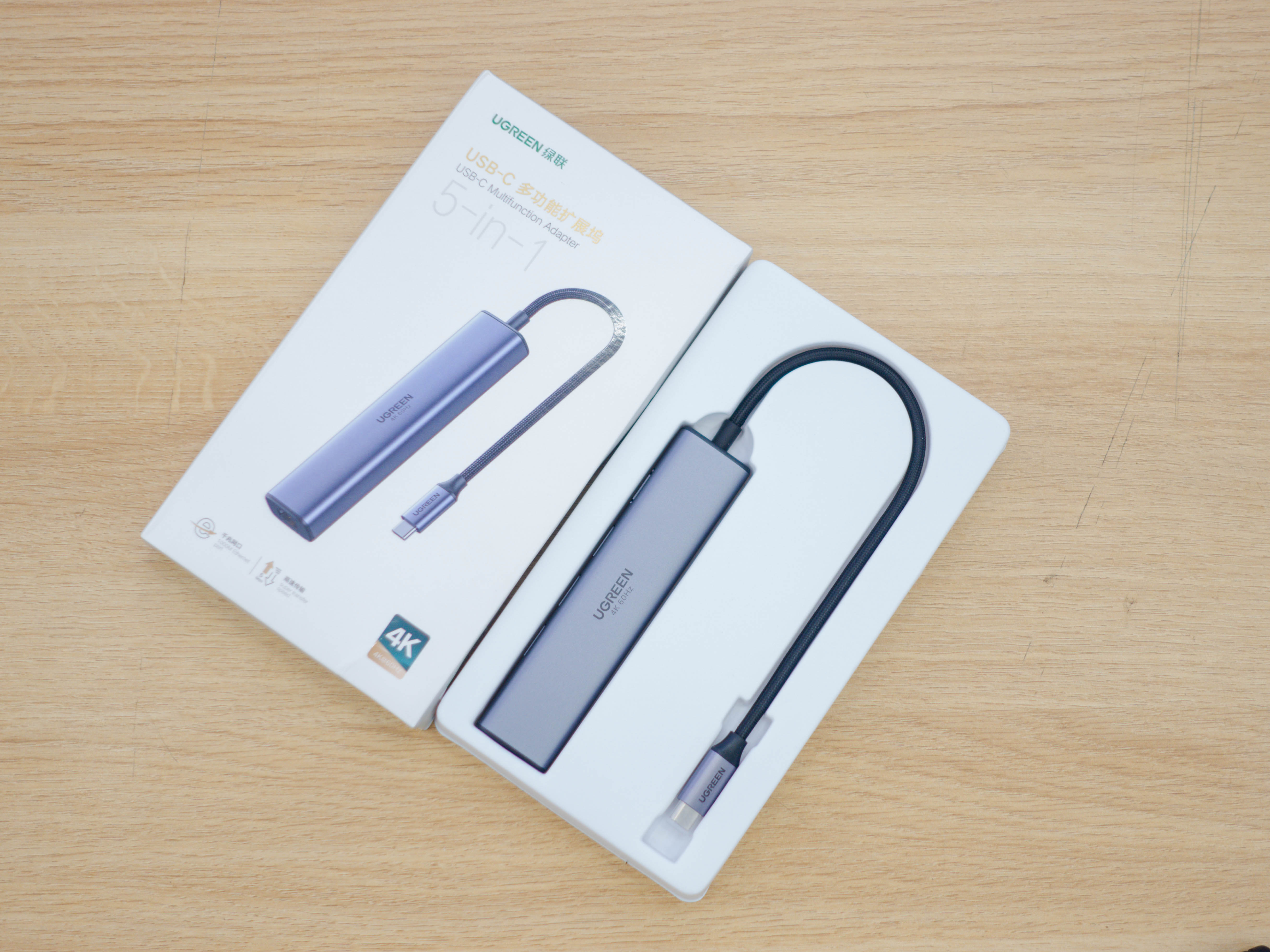  new - Bộ chuyển USB C to HDMI+USB 3.0+LAN 1Gbps Ugreen 20934