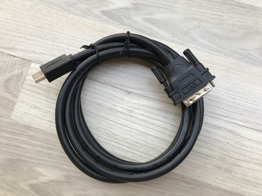 new - Cáp chuyển đổi HDMI to DVI 24+1 dài 1m HD106 Ugreen 30116