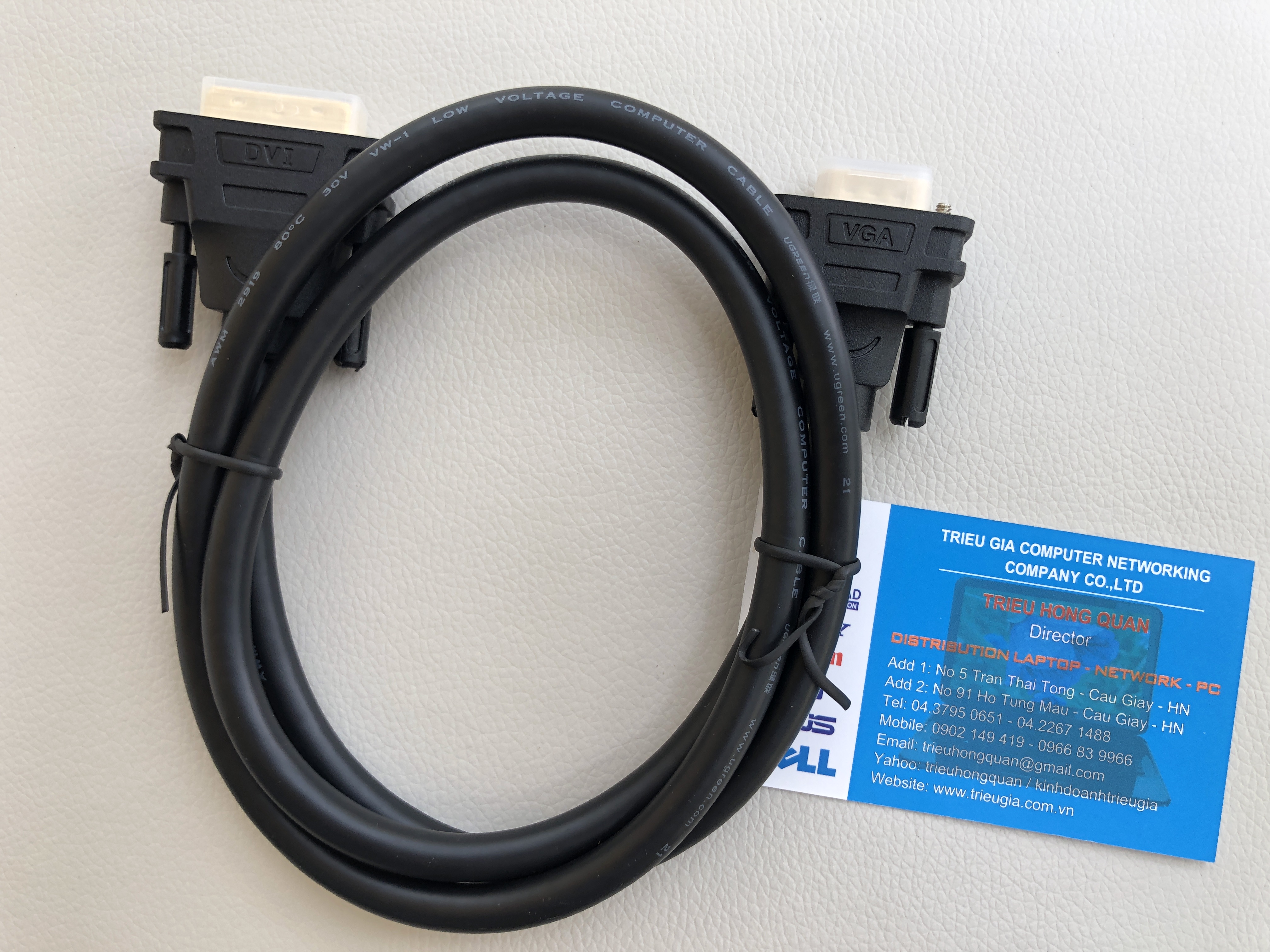 new - Cáp chuyển đổi DVI 24+5 dương sang Vga dương Ugreen 30741