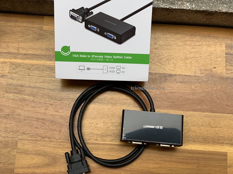 new - Cáp chia cổng VGA 1 ra 2 chính hãng Ugreen 40254