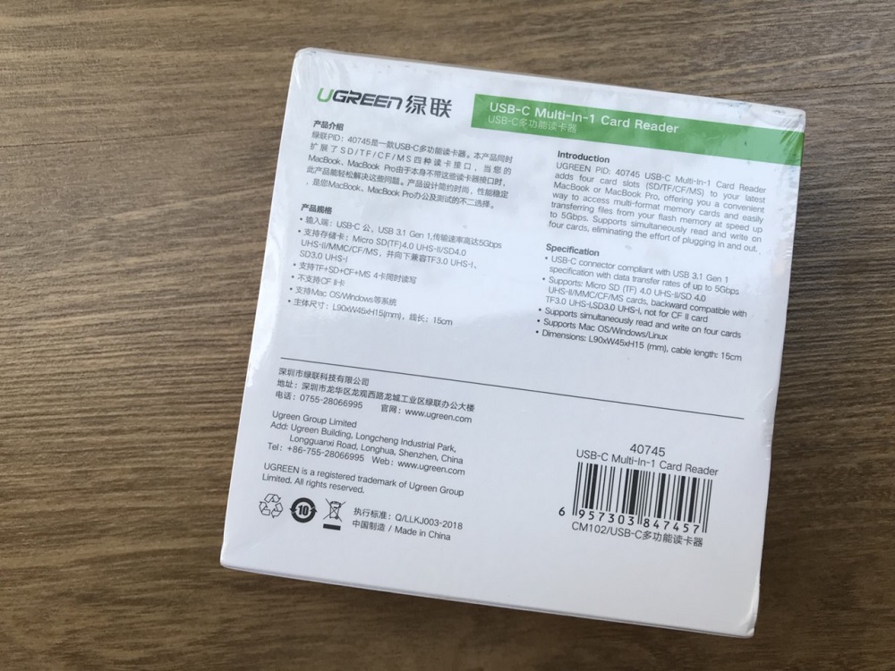 new - Đầu Đọc Thẻ Nhớ USB Type-C Ugreen 40745 Cao Cấp