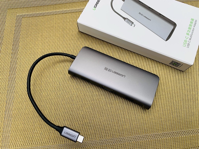 new - Bộ chuyển USB C to HDMI+VGA+USB 3.0+LAN 1Gbps + Card Reader Ugreen 40873 - Ugreen 40873