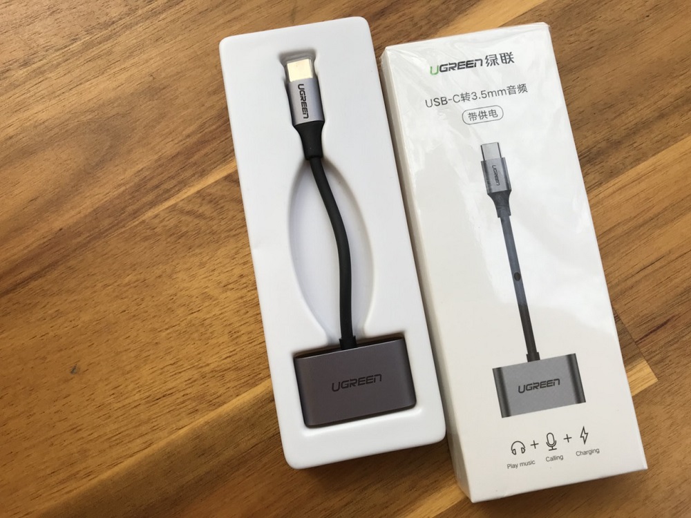 new - Cáp chuyển đổi Type-C to 3,5mm hỗ trợ cổng sạc USB-C chính hãng Ugreen 50596.