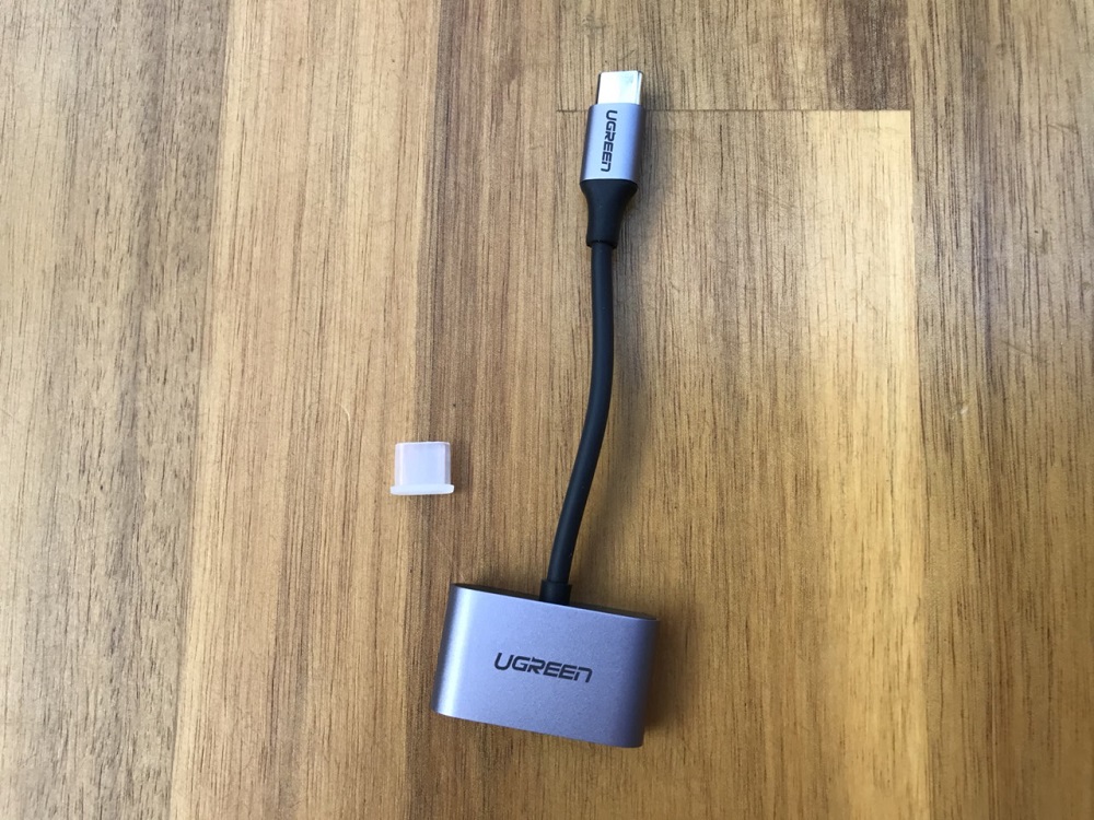 new - Cáp chuyển đổi Type-C to 3,5mm hỗ trợ cổng sạc USB-C chính hãng Ugreen 50596.