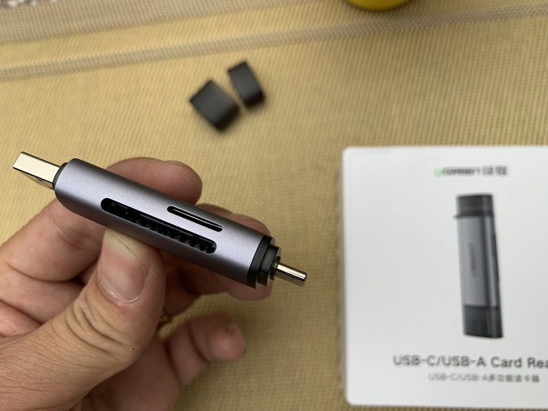 new - Đầu Đọc Thẻ Nhớ SD, TF 2 chuẩn cắm Chân Type-C và USB 3.0 Ugreen 50706 |CM185
