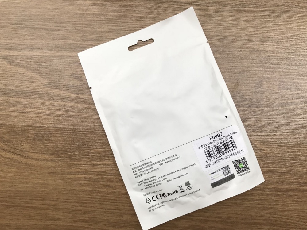 new - Cáp USB Type-C chính hãng Ugreen 50997 (Black, 1M)