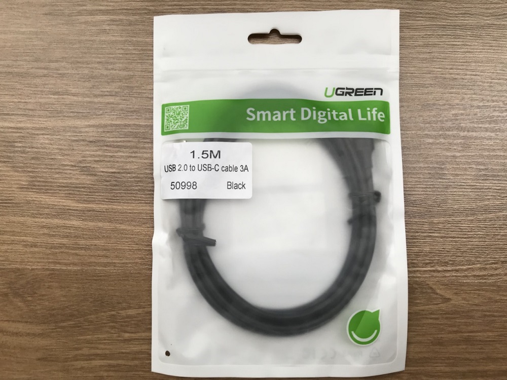 new - Cáp USB Type-C chính hãng Ugreen 50998 (Black, 1.5M)