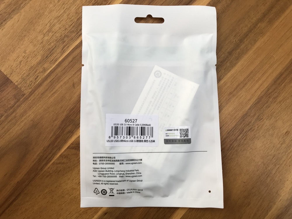 new - Cáp Micro USB 3.0 dài 0,25M Ugreen 60527