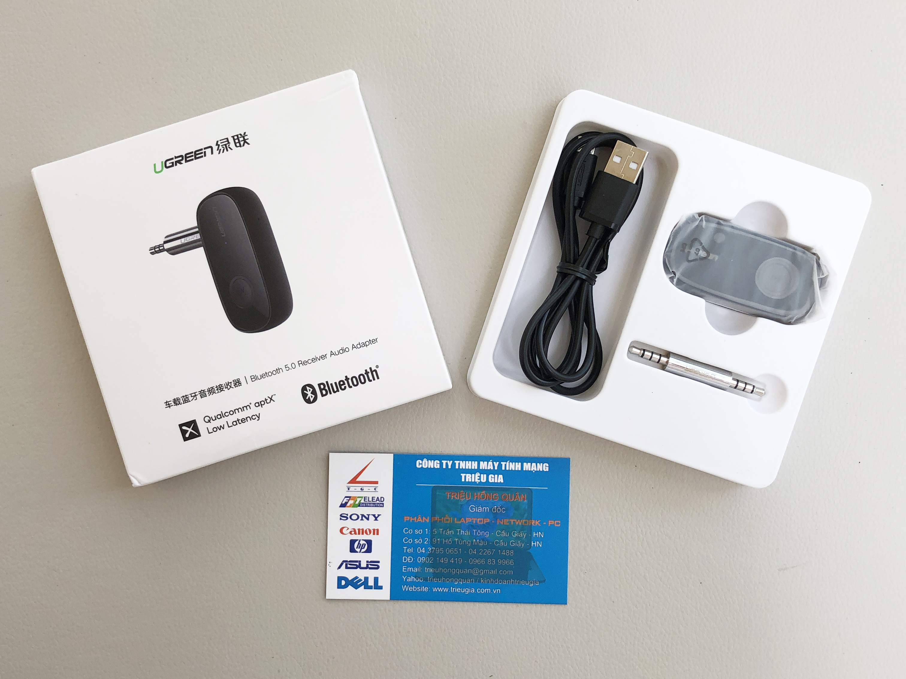  Thiết bị nhận Bluetooth 5.0 cho Loa trên xe hơi Cao cấp Ugreen 70304